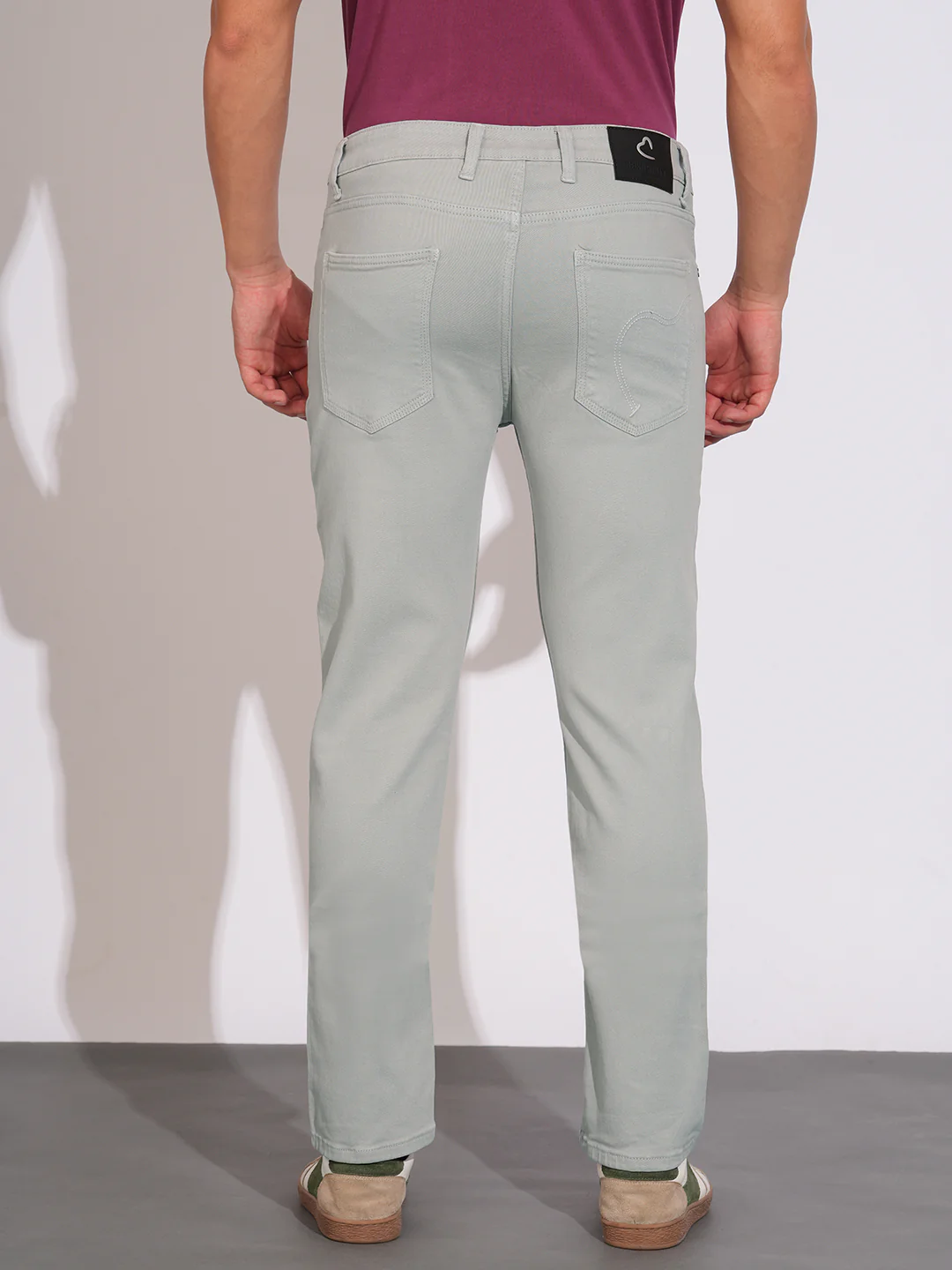 Grey Straight Fit Denims for Men by Being Human Clothing - Image 3