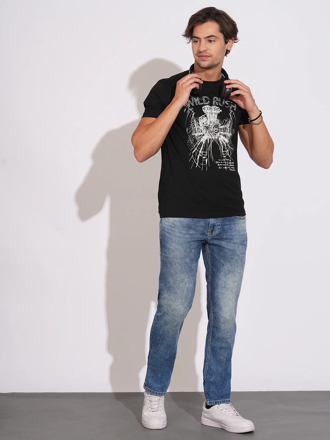 Ice Blue Slim Fit Denims for Men by Being Human Clothing - Image 4