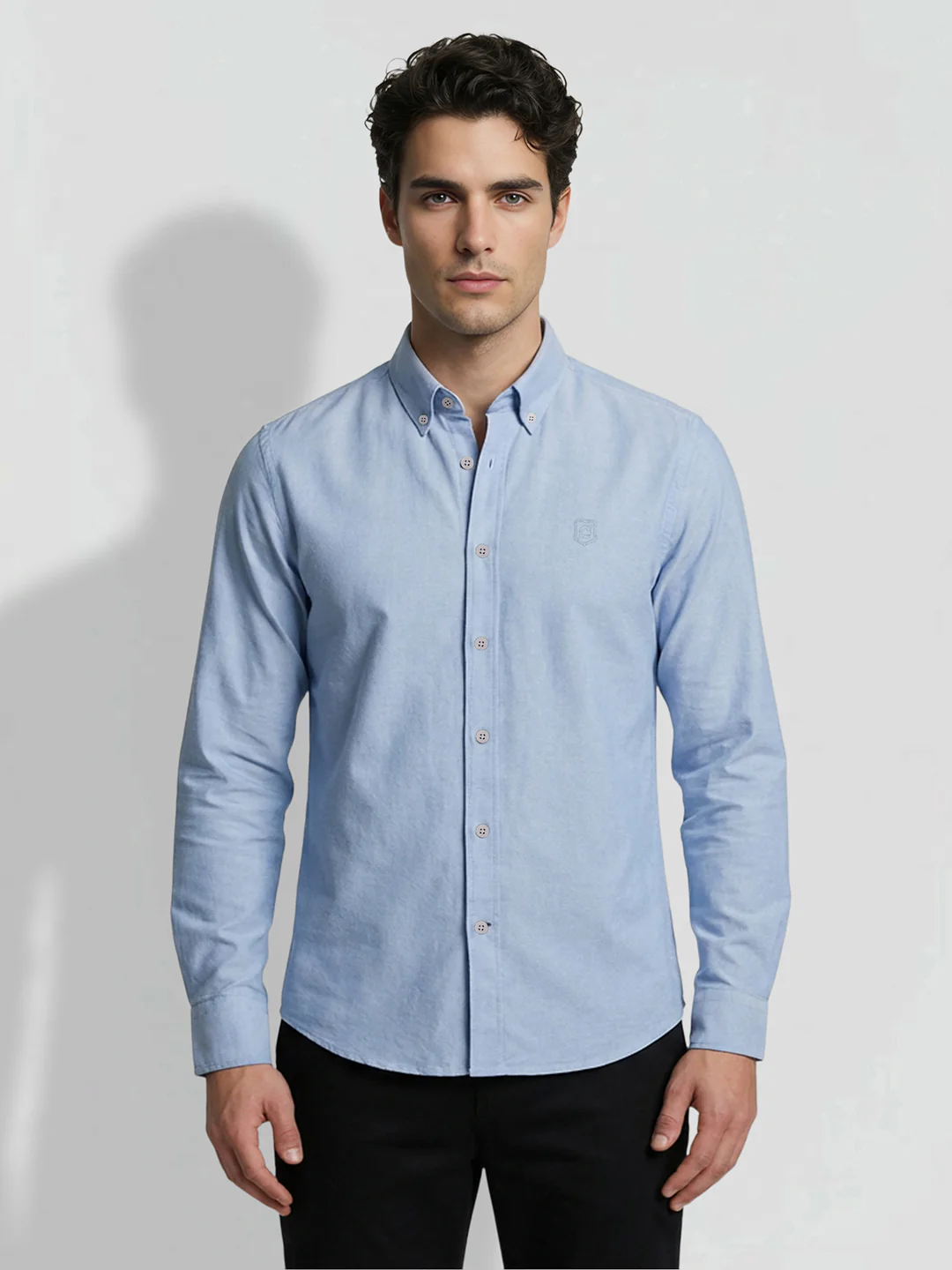 Light Blue Moderno fit Men's  Casual Shirt by Being Human Clothing