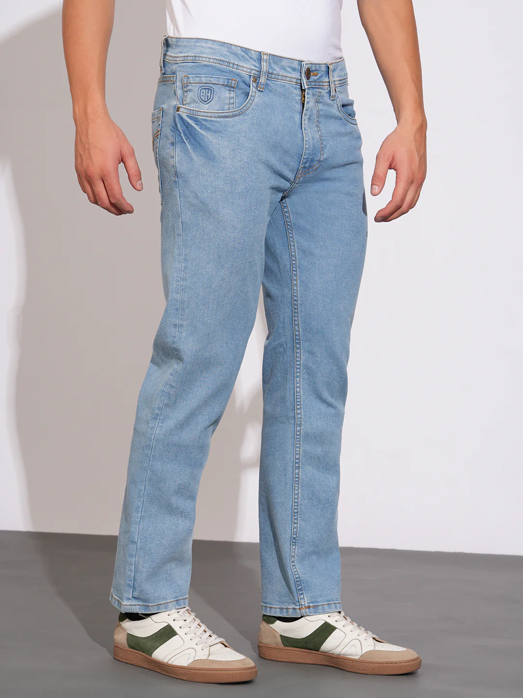Light Tone Straight Fit Denims for Men by Being Human Clothing - Image 2