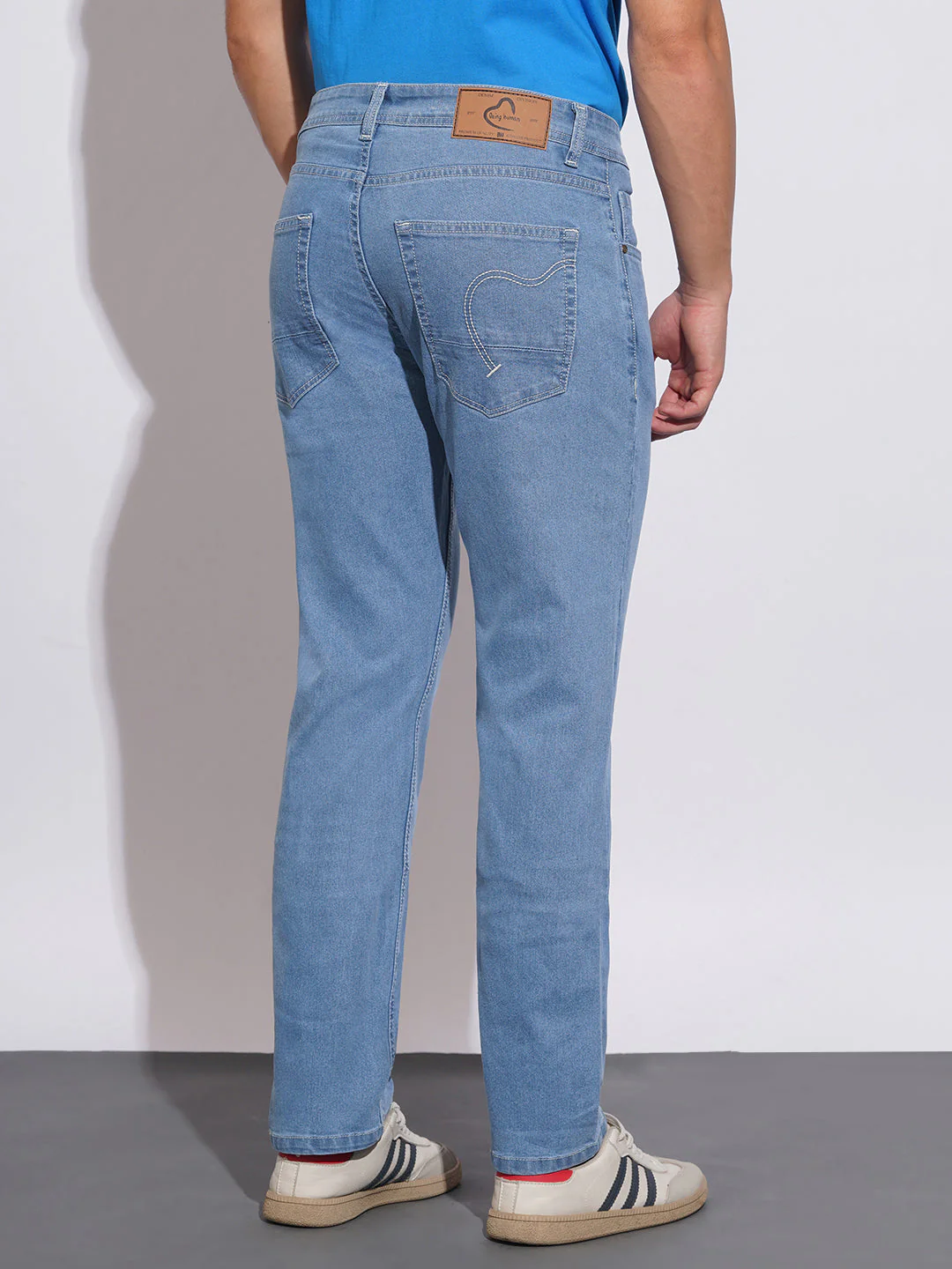Light Tone Straight Fit Jeans for Men by Being Human Clothing - Image 3