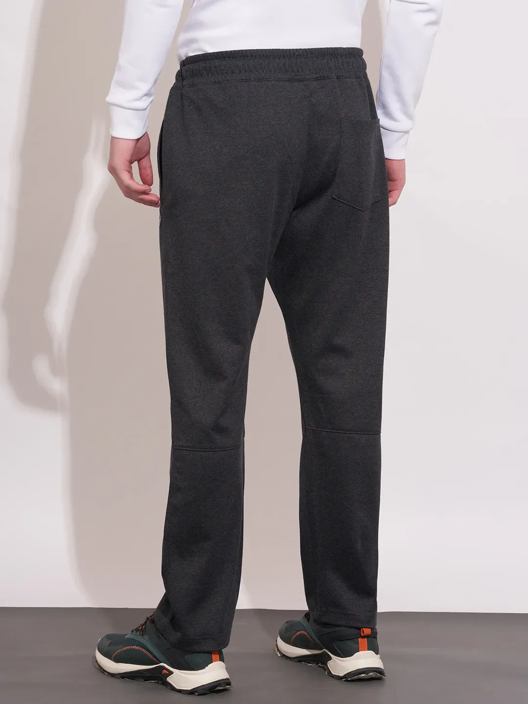 Grey Regular Fit Men's Track Pants by Being Human Clothing - Image 3