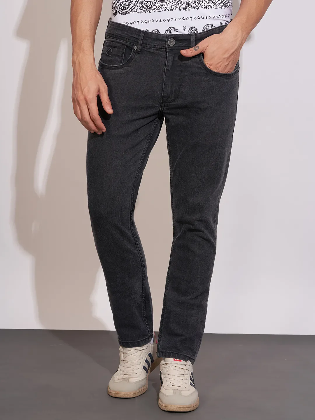 Black Skinny Fit Denims For Men By Being Human Clothing