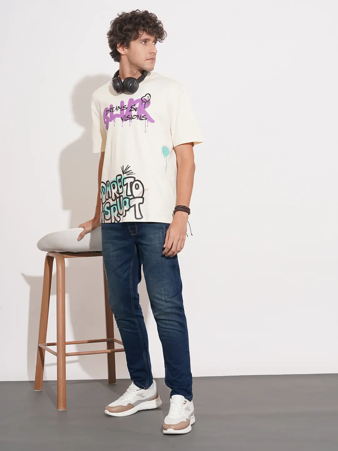 Dark Blue Boot Cut Fit Denims For Men By Being Human Clothing - Image 4