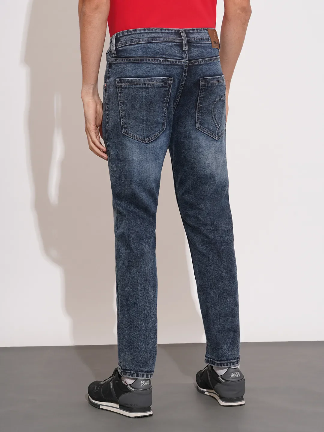 Dark Blue Skinny Fit Denims For Men By Being Human Clothing - Image 2