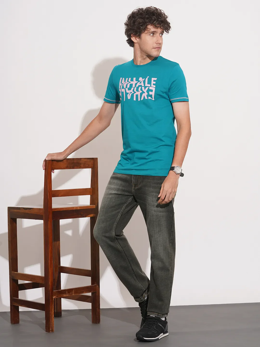 Grey Straight Fit Denims For Men By Being Human Clothing - Image 4