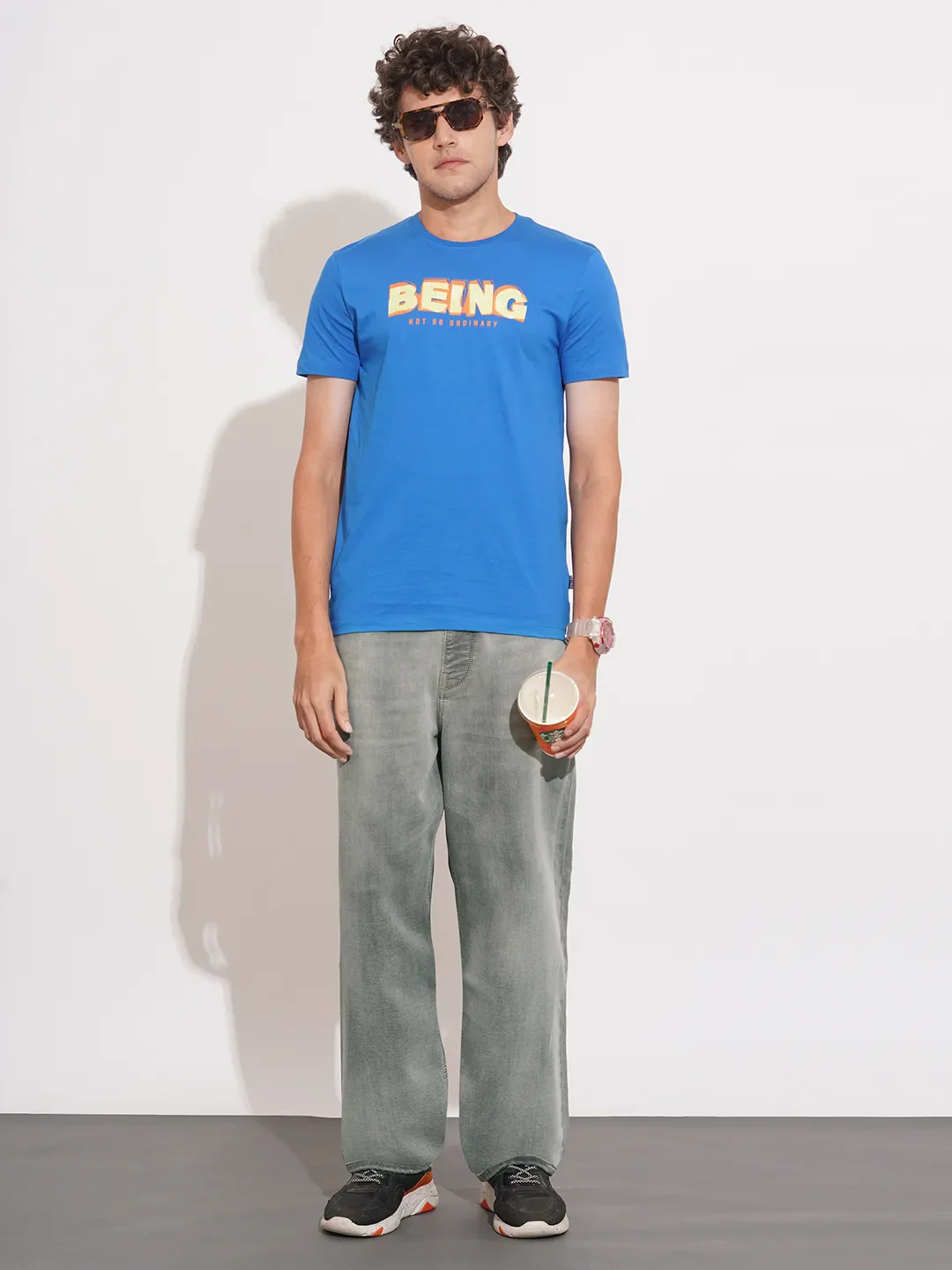 Grey Anti Fit Denims For Men By Being Human Clothing - Image 4