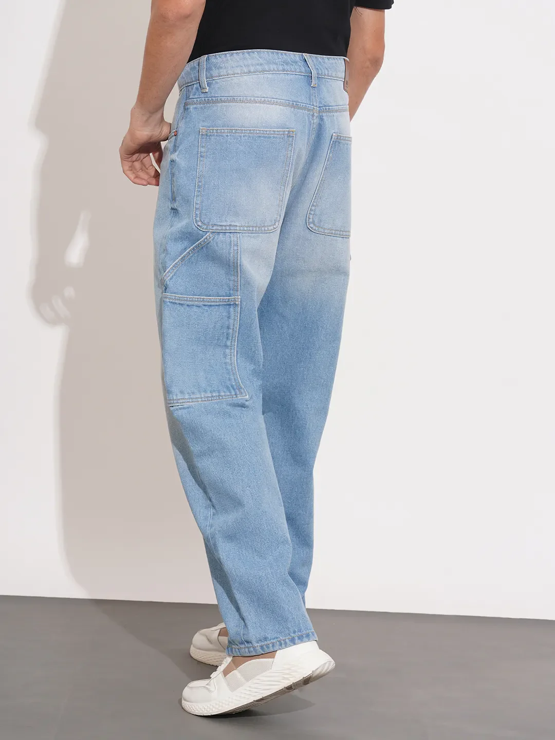Light Blue Anti Fit Denims For Men By Being Human Clothing - Image 3