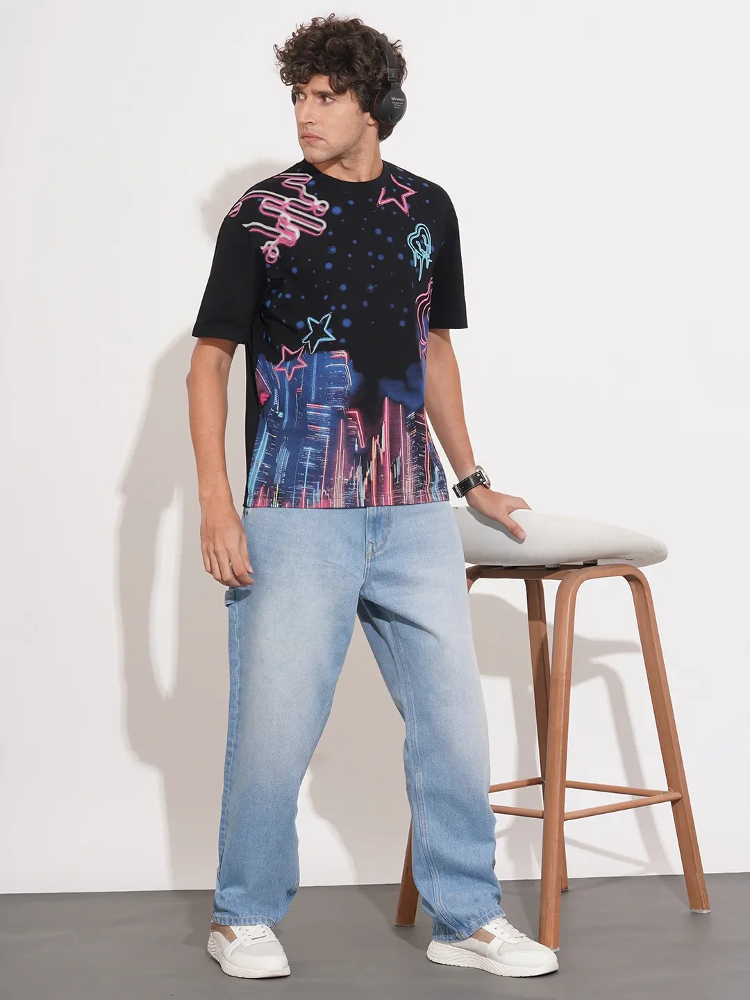 Light Blue Anti Fit Denims For Men By Being Human Clothing - Image 4