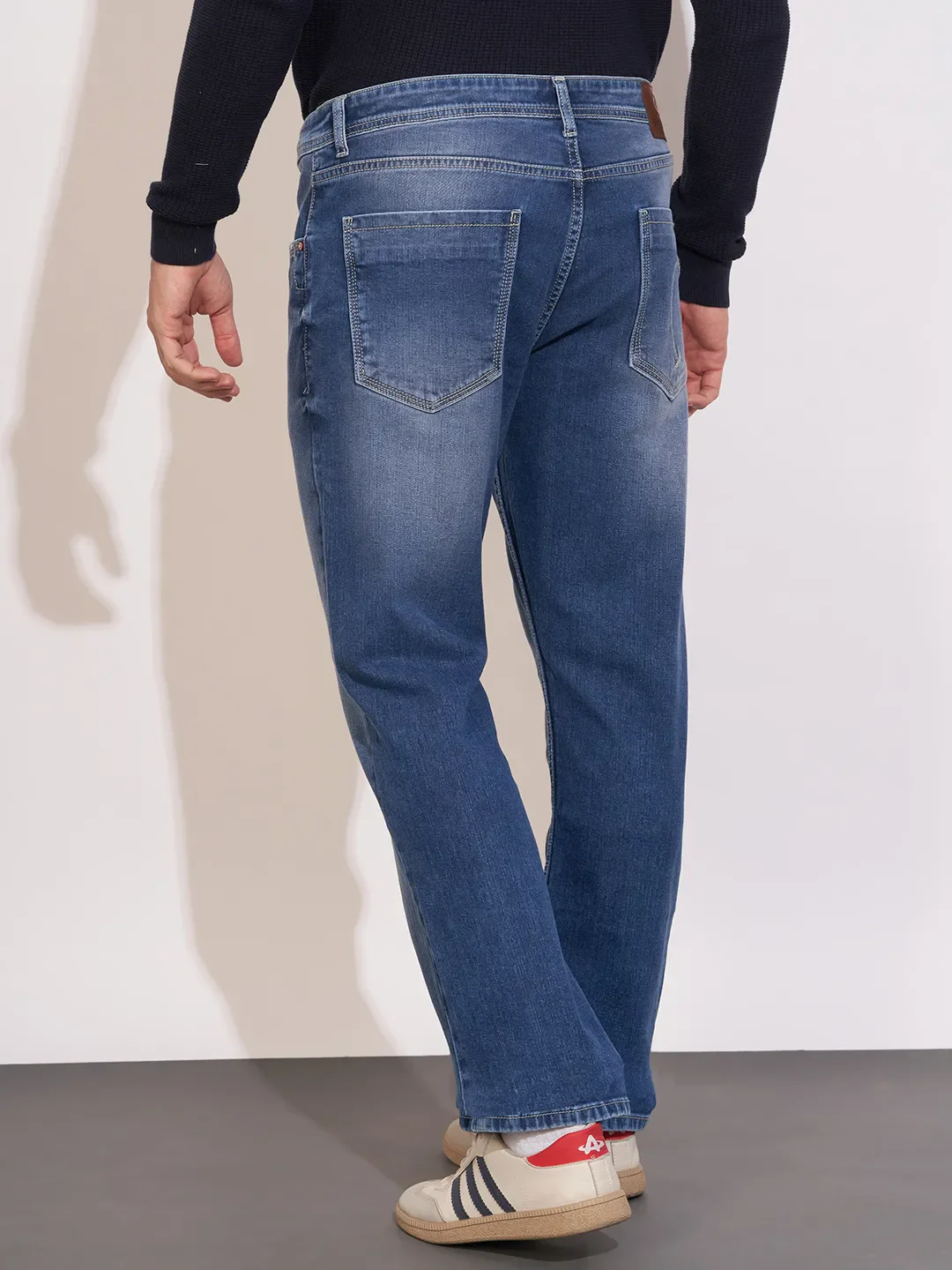 Blue Slim Fit Denims For Men By Being Human Clothing - Image 3