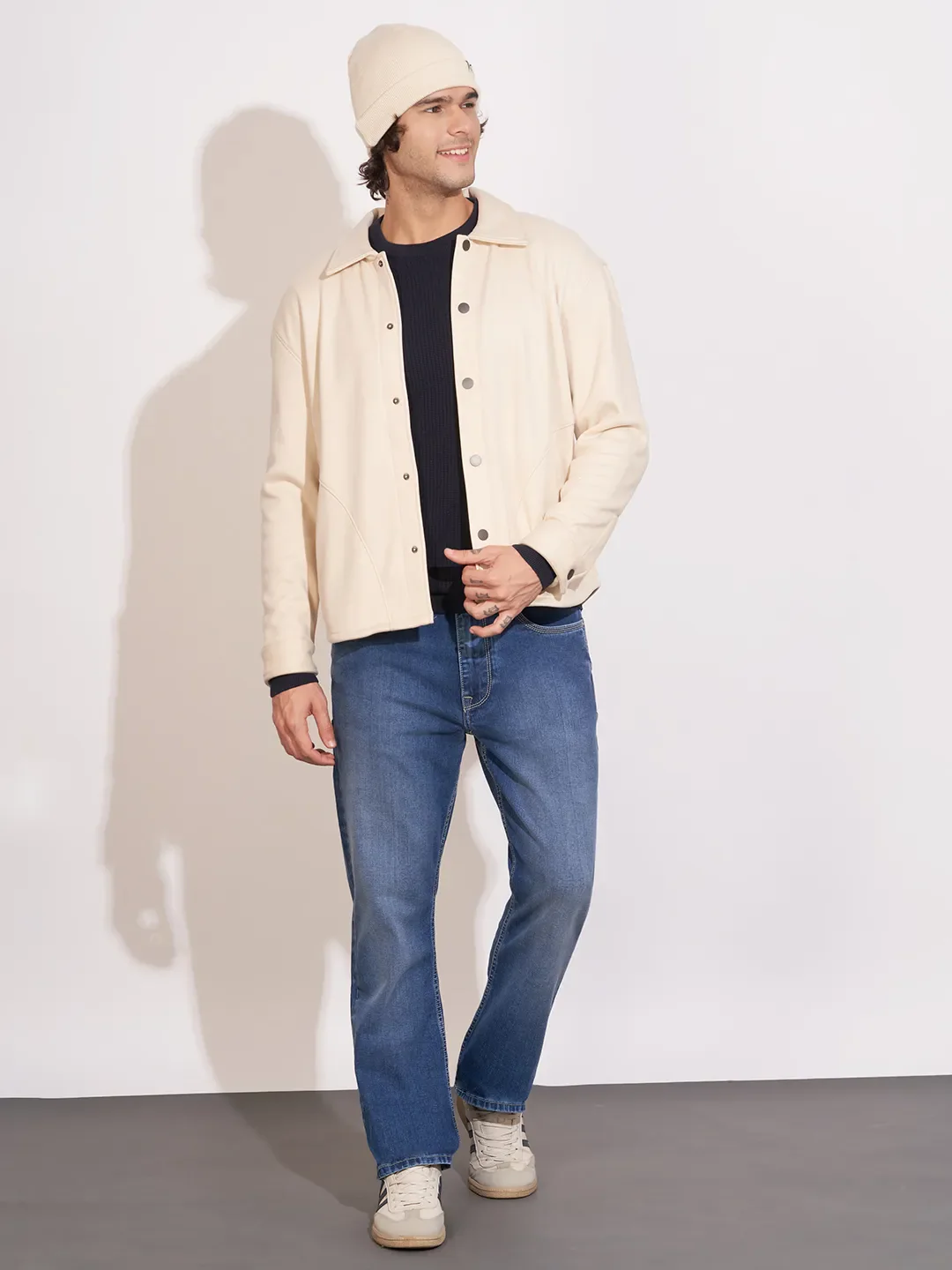 Blue Slim Fit Denims For Men By Being Human Clothing - Image 4