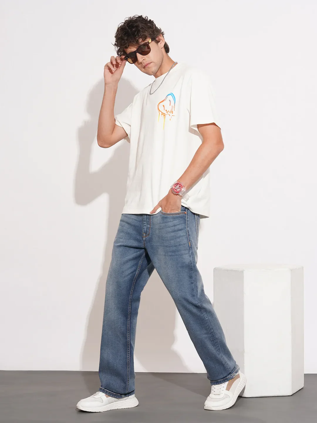 Blue Boot Cut Fit Denims For Men By Being Human Clothing - Image 4