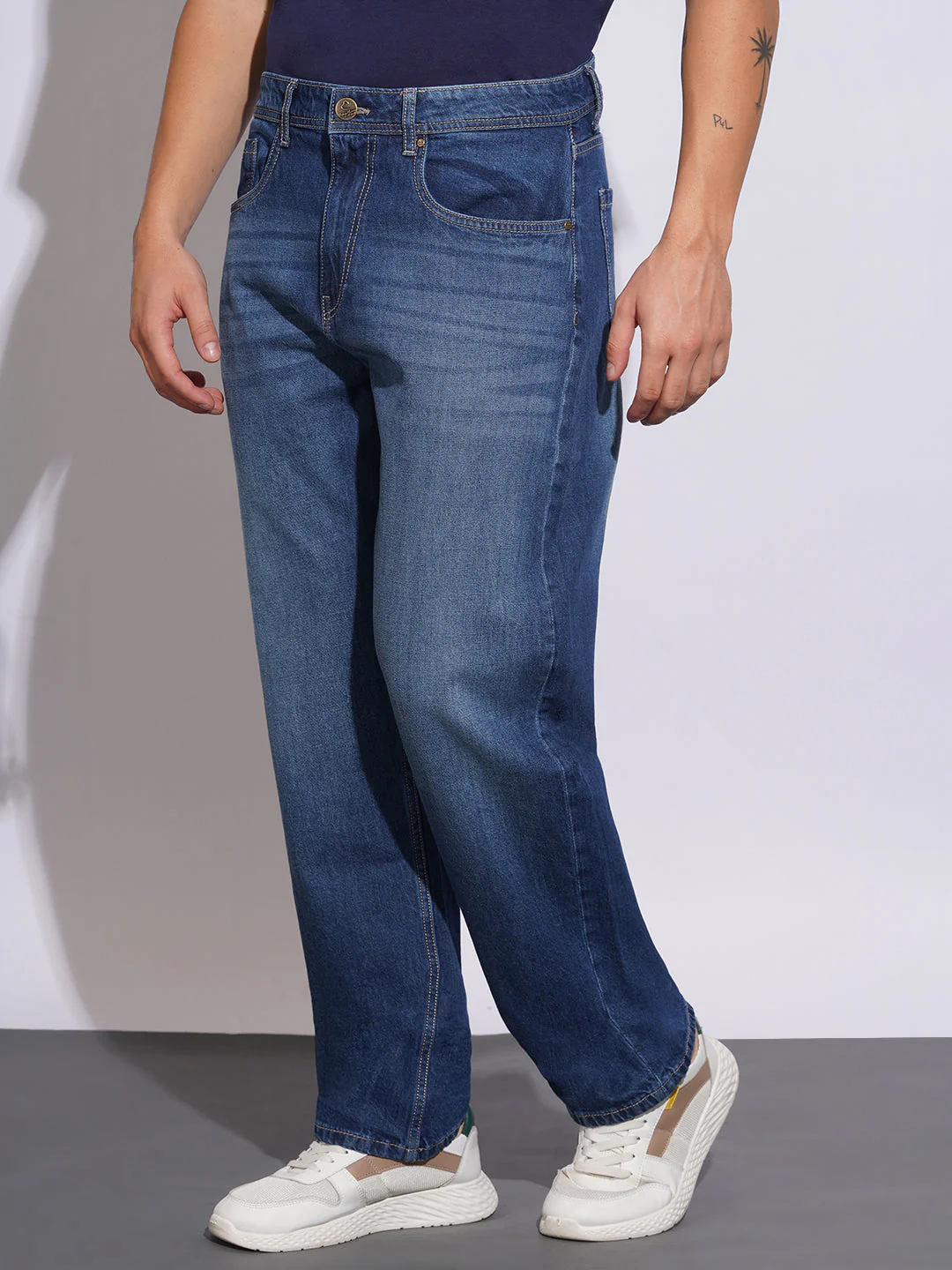 Mid Tone Anti Fit Jeans for Men by Being Human Clothing - Image 2