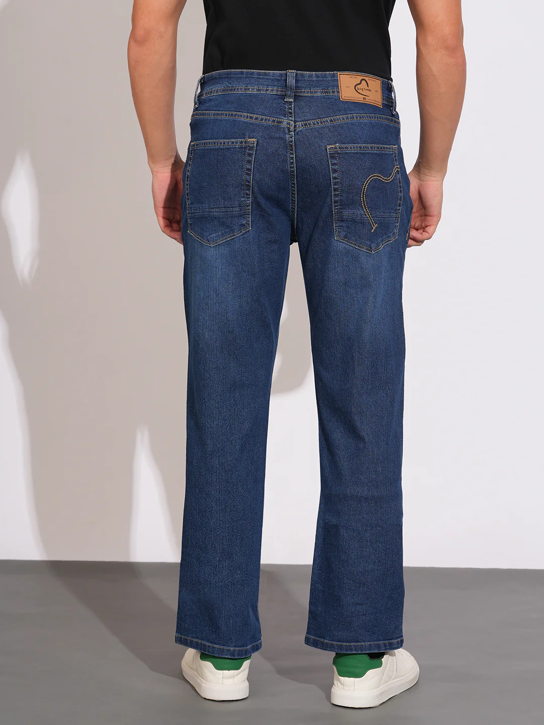 Mid Tone Boot Cut Fit Denims for Men by Being Human Clothing - Image 3
