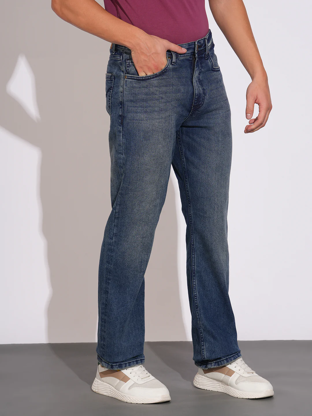 Mid Tone Boot Cut Fit Denims for Men by Being Human Clothing - Image 2
