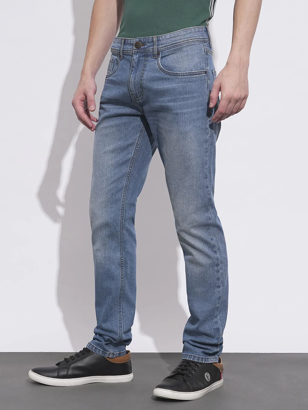 Mid Tone Slim Fit Denims for Men by Being Human Clothing - Image 2