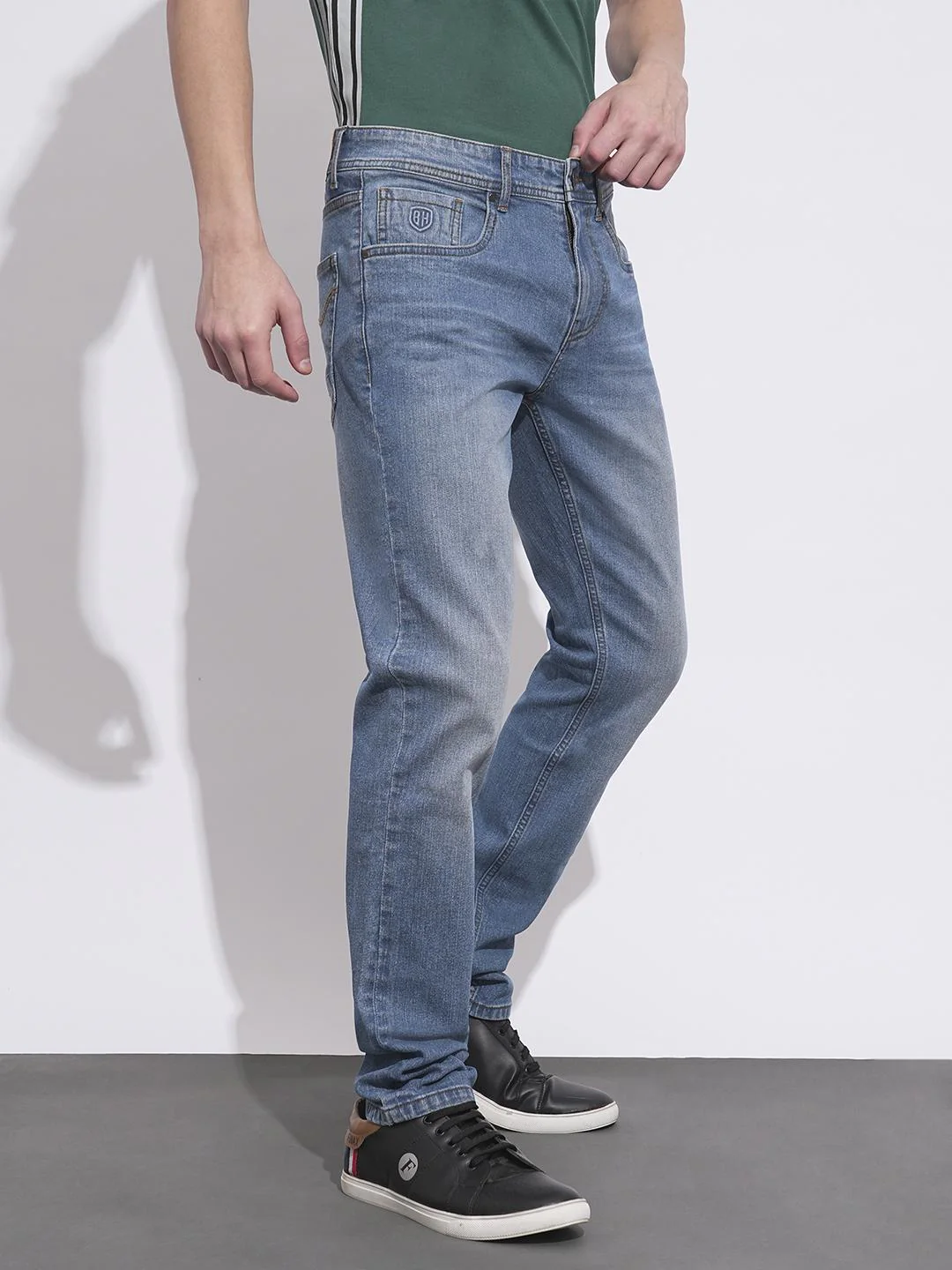 Mid Tone Slim Fit Denims for Men by Being Human Clothing - Image 3