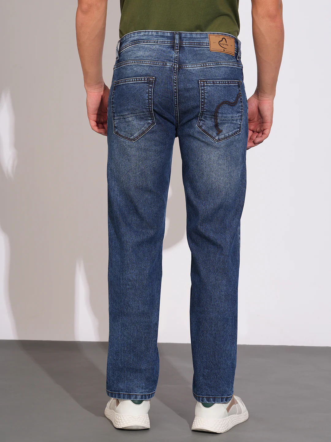Mid Tone Slim Fit Denims for Men by Being Human Clothing - Image 3