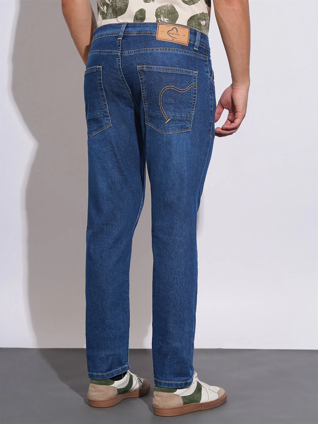 Mid Tone Slim Fit Jeans for Men by Being Human Clothing - Image 3