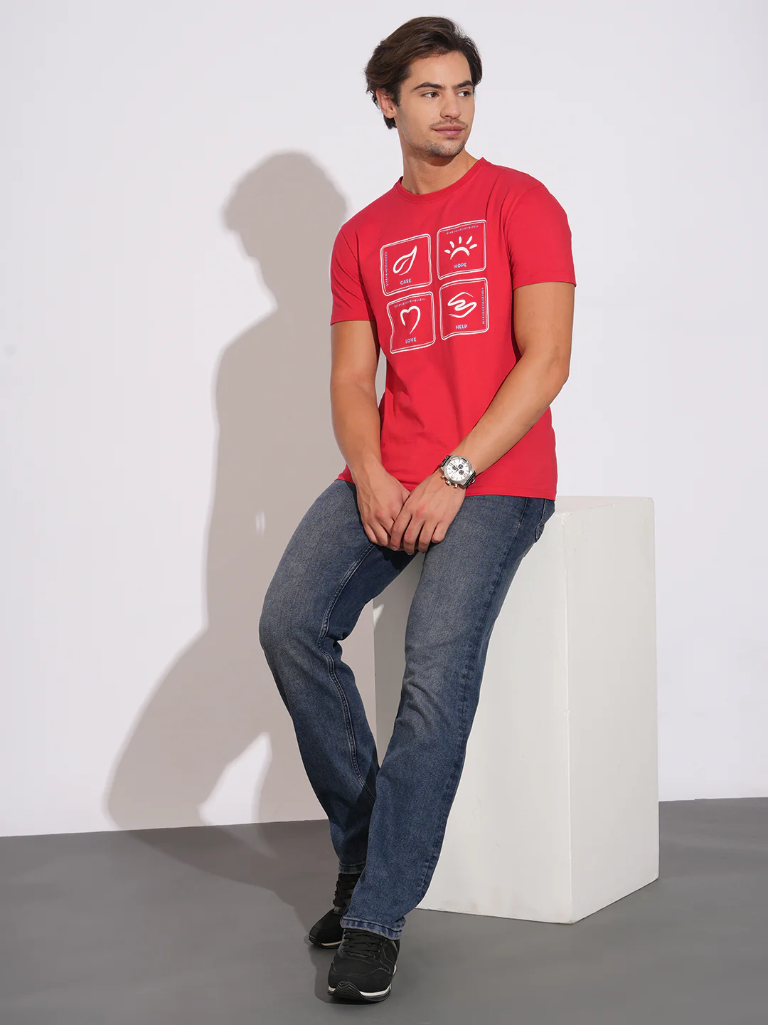Mid Tone Straight Fit Denims for Men by Being Human Clothing - Image 4