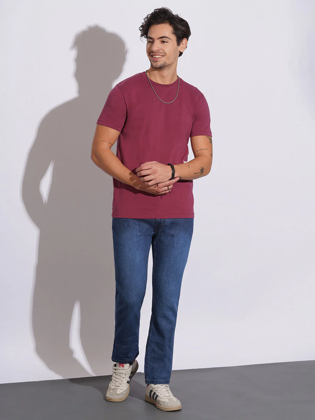 Mid Tone Straight Fit Jeans for Men by Being Human Clothing - Image 4