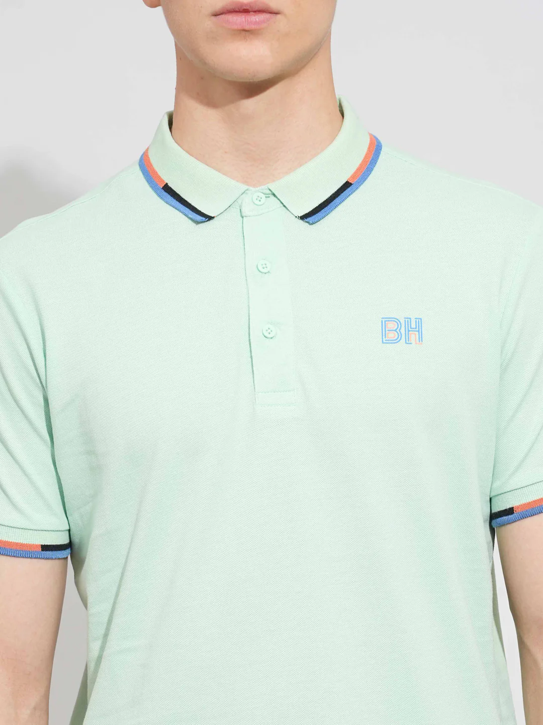 Mint Regular Fit Men's Polo T-Shirt by Being Human Clothing - Image 5