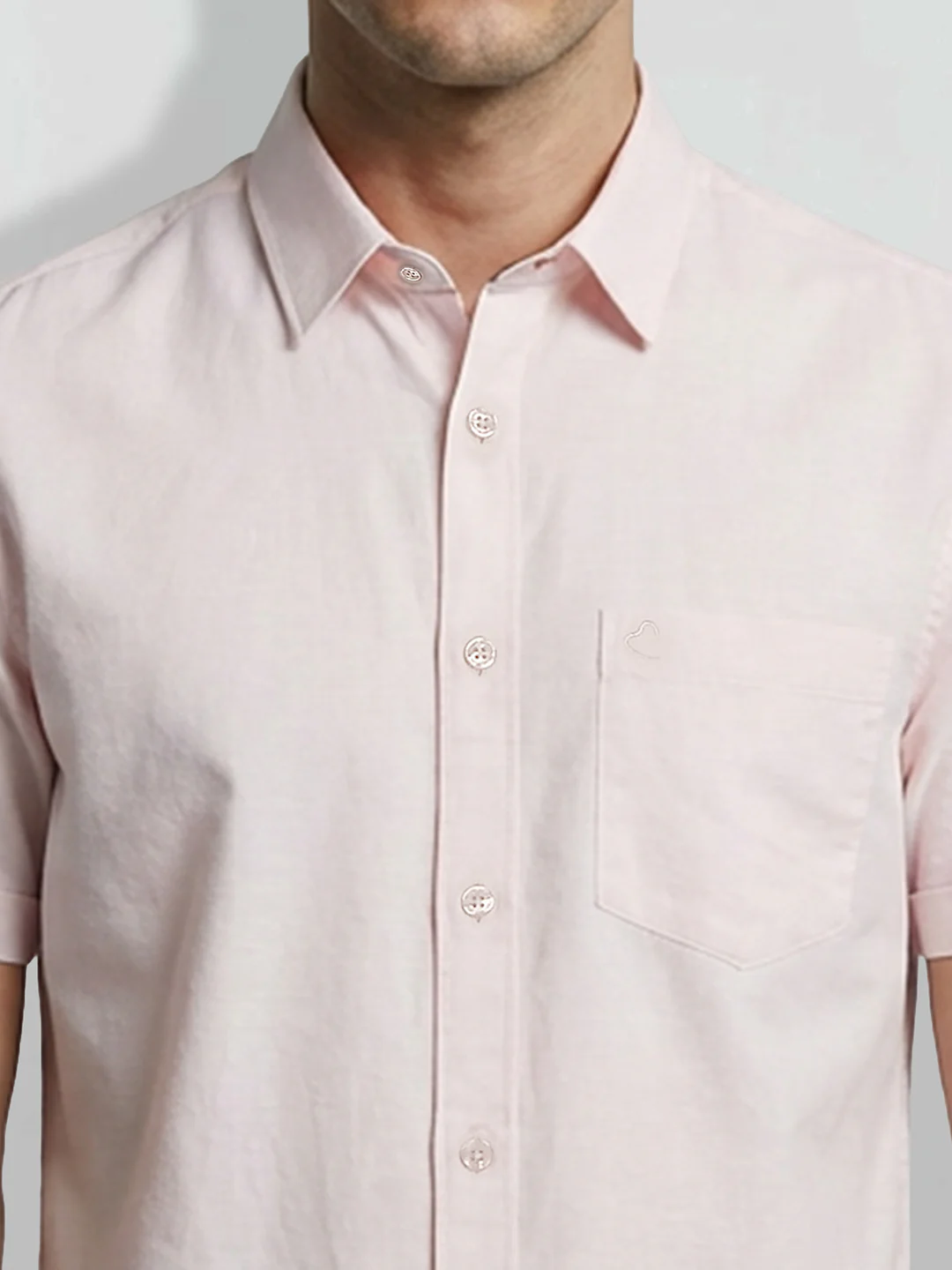 Pink Moderno  Fit Men's Short Sleeves Casual Shirt by Being Human Clothing - Image 5