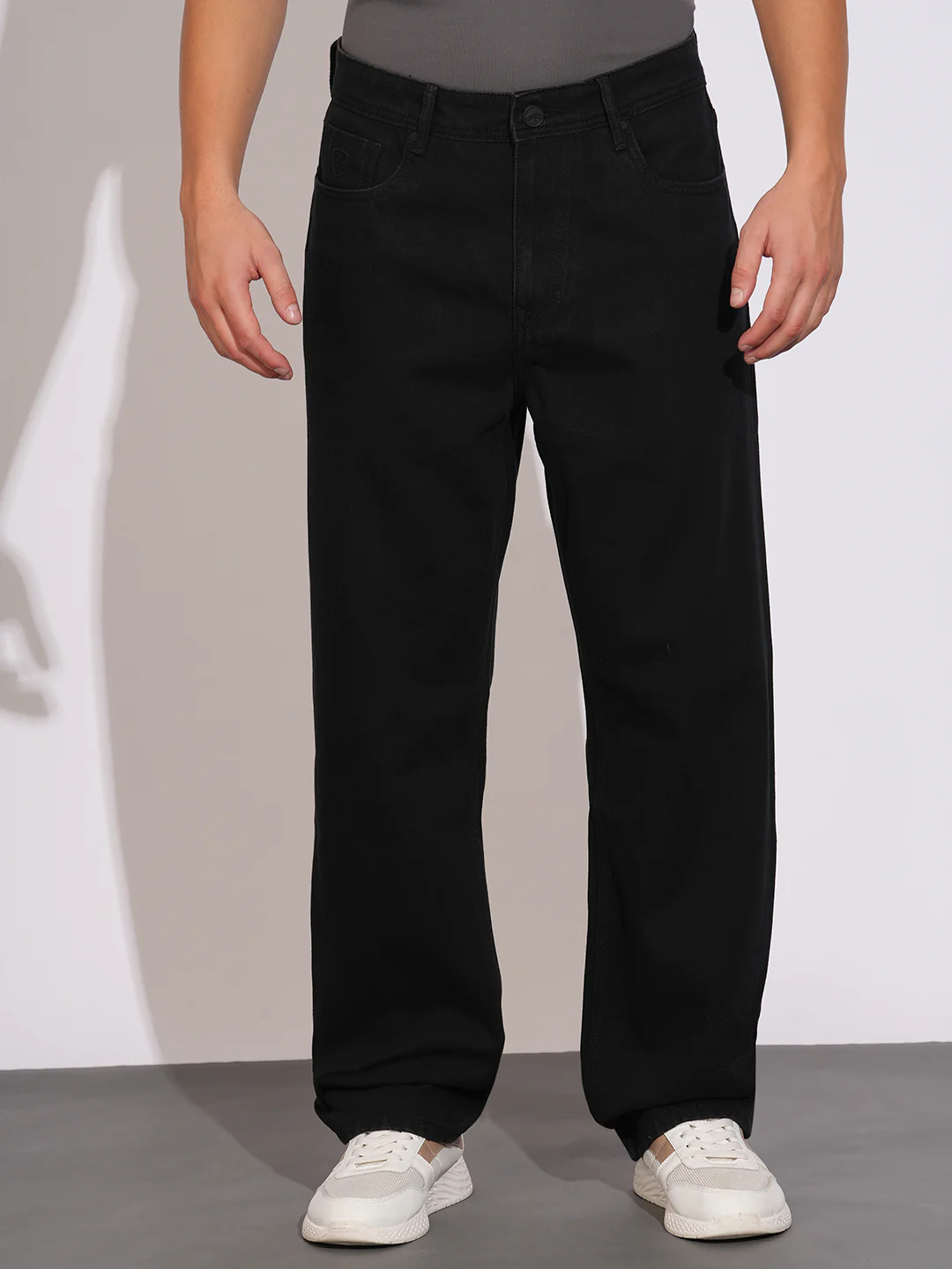 Raw Black Anti Fit Denims for Men by Being Human Clothing