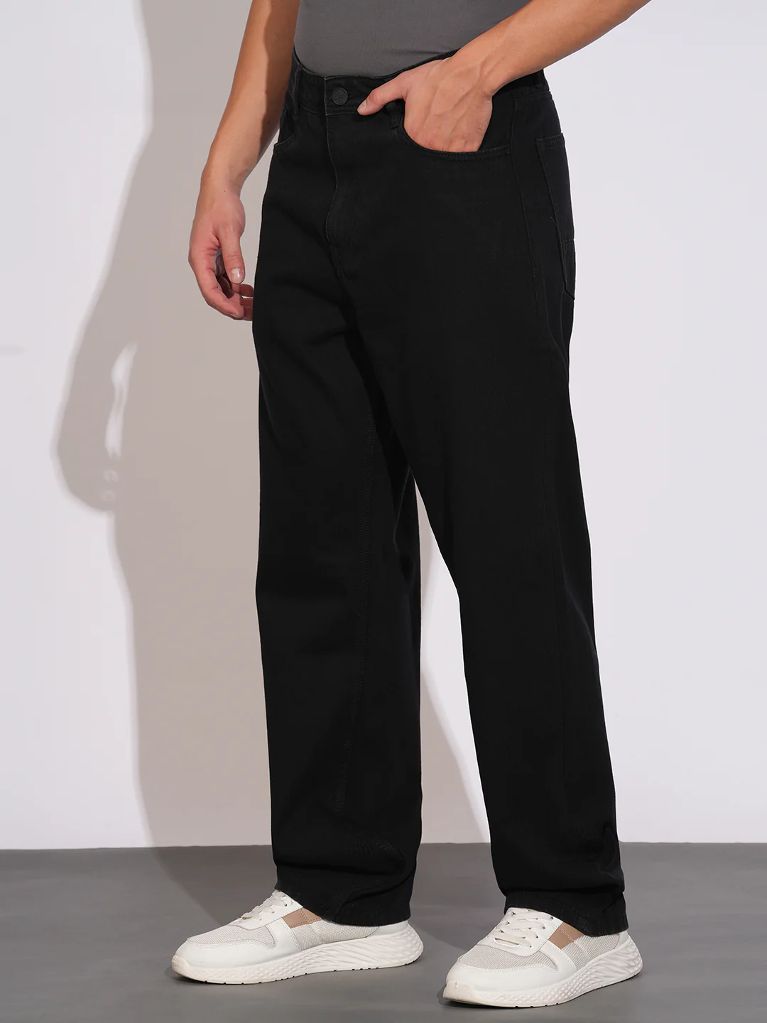 Raw Black Anti Fit Denims for Men by Being Human Clothing - Image 2