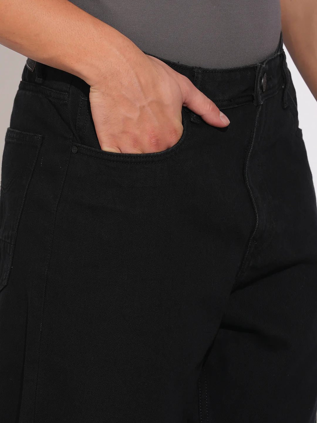 Raw Black Anti Fit Denims for Men by Being Human Clothing - Image 5