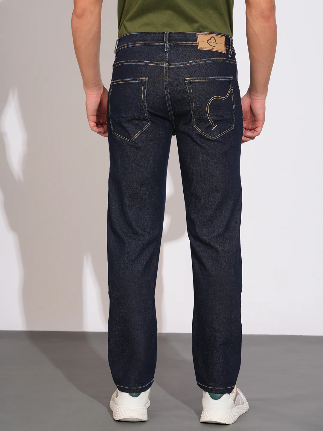 Raw Blue Straight Fit Denims for Men by Being Human Clothing - Image 3