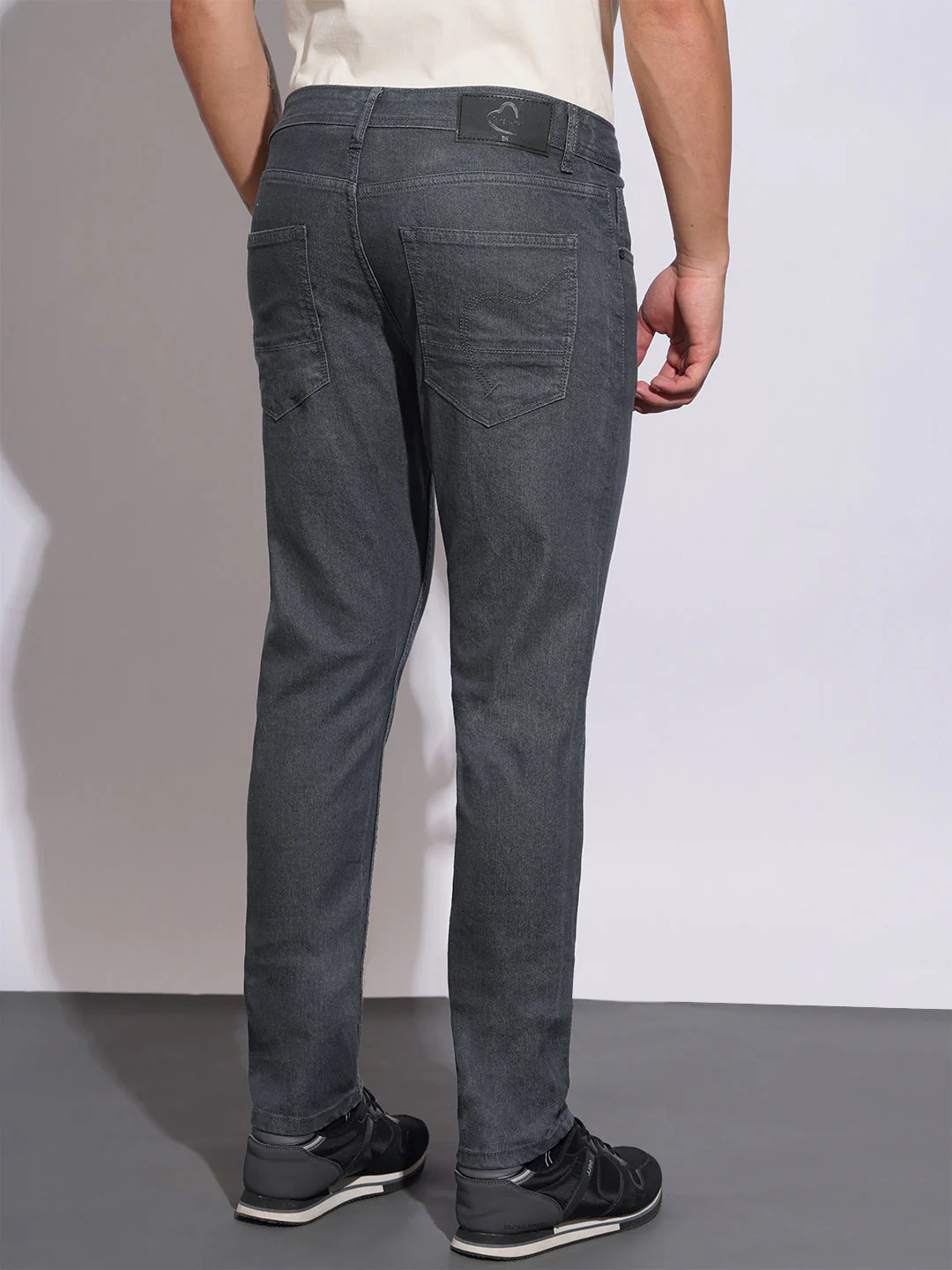 Raw Grey Slim Fit Jeans for Men by Being Human Clothing - Image 3